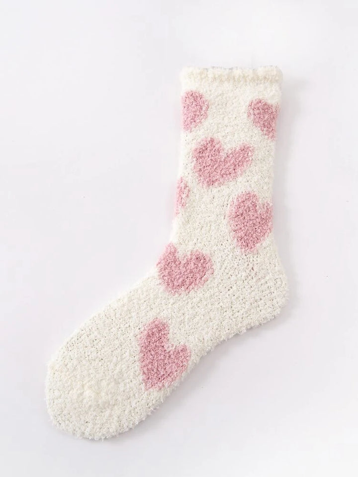 Heart Fuzzy Socks