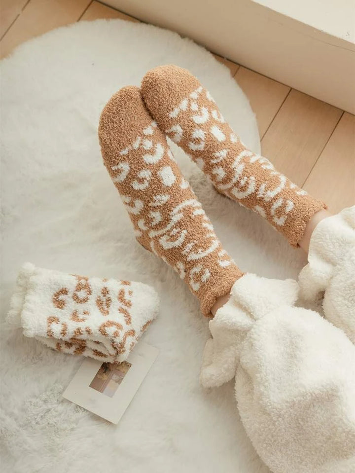 Leopard Fuzzy Socks